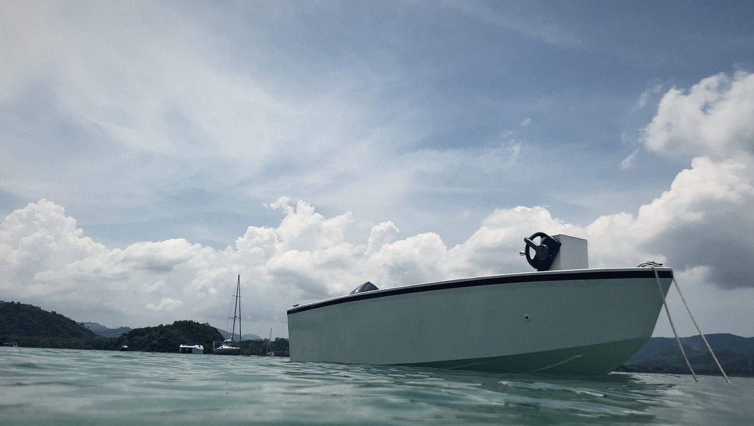 Attack Tender at anchor, low angle