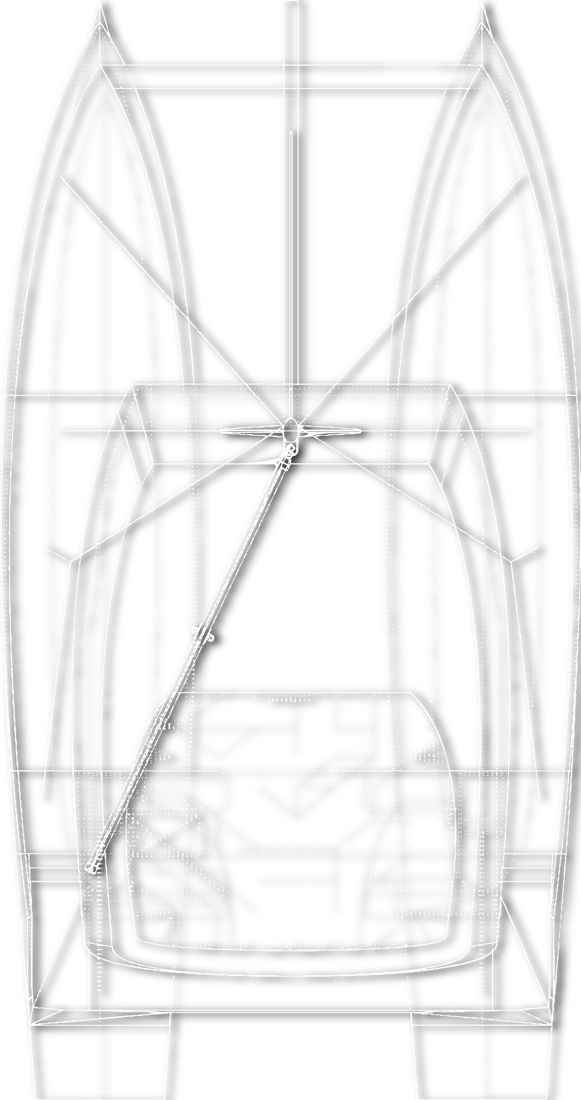 Catamaran structure drawing with frames