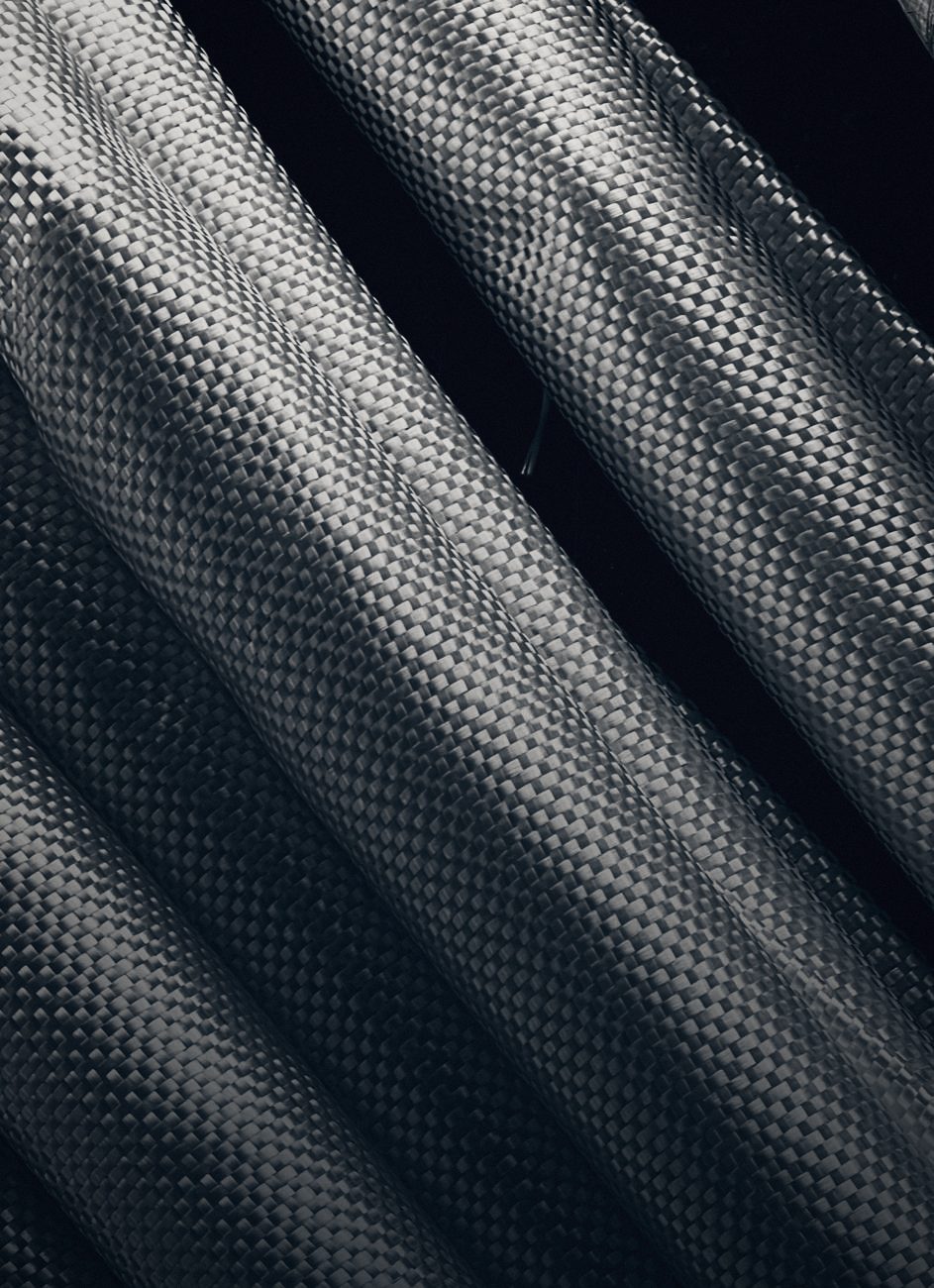 Woven glass fabric close-up