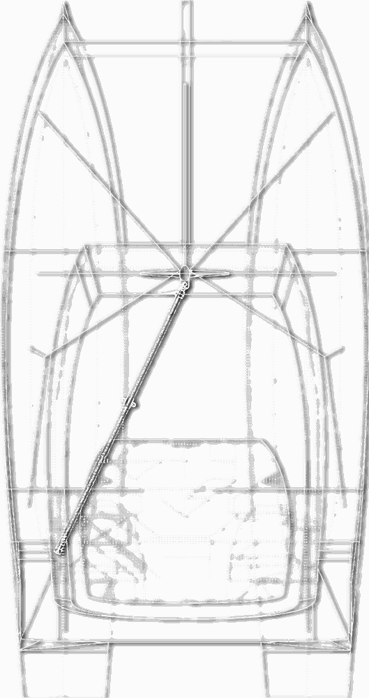 Structure drawing of the catamaran, top view